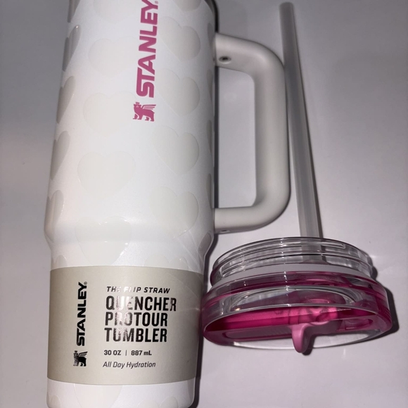 Stanley White Heart Pattern Tumbler 30oz - Picture 4 of 5